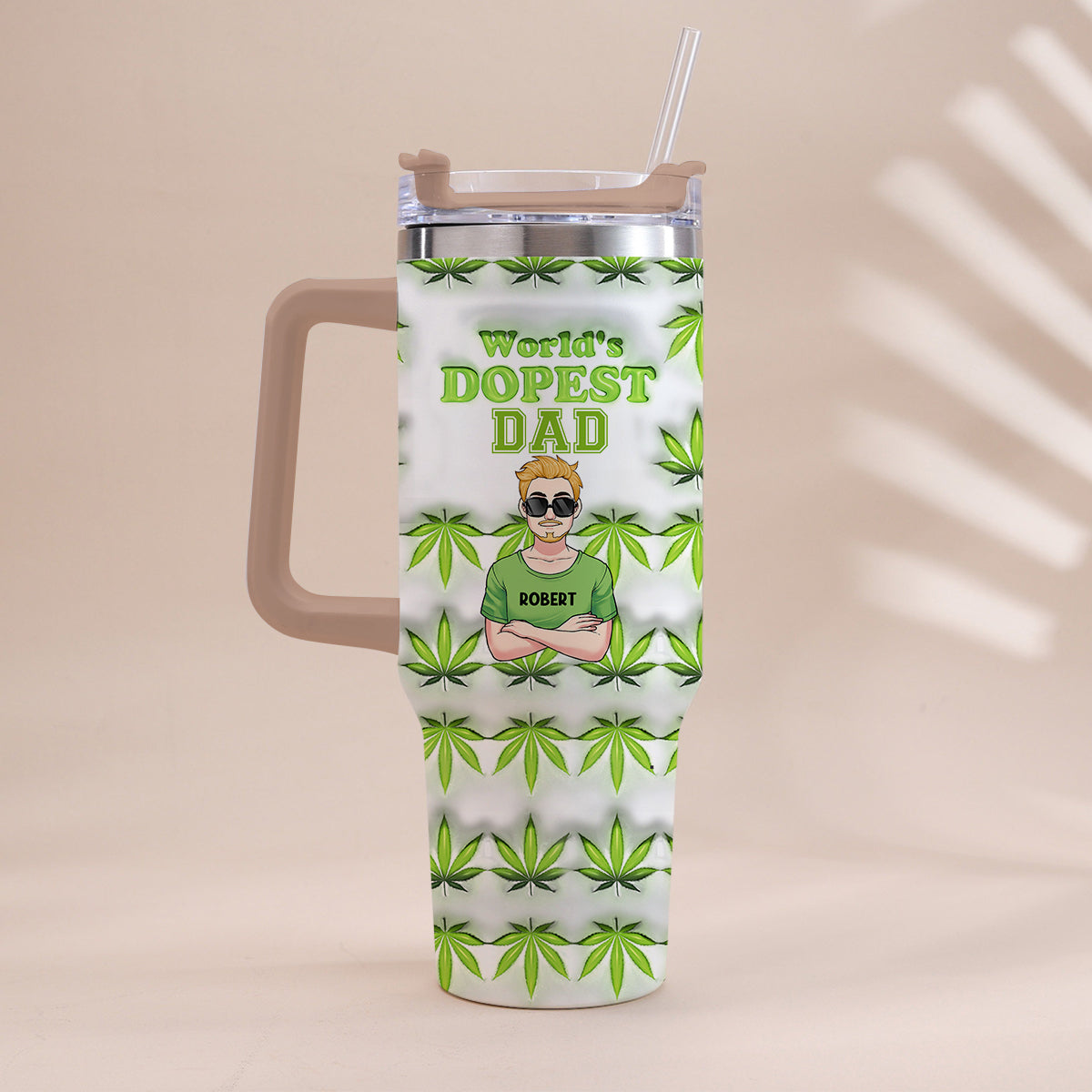 Der coolste Papa aller Zeiten – personalisierter Vaterbecher mit Henkel