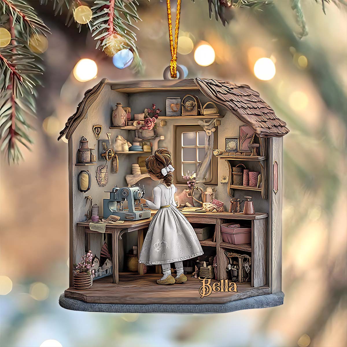 My Happy Place - Personalized Sewing Ornament