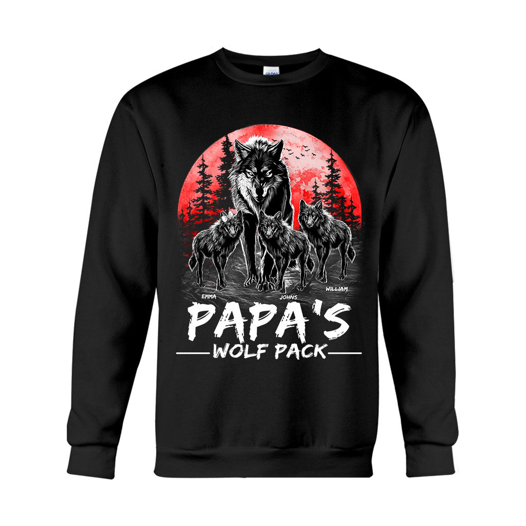 Grandpa's Wolf Pack - Personalized Grandpa T-shirt And Hoodie