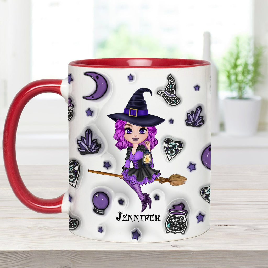 Mondkind - Personalisierte Tasse mit Hexenmotiv