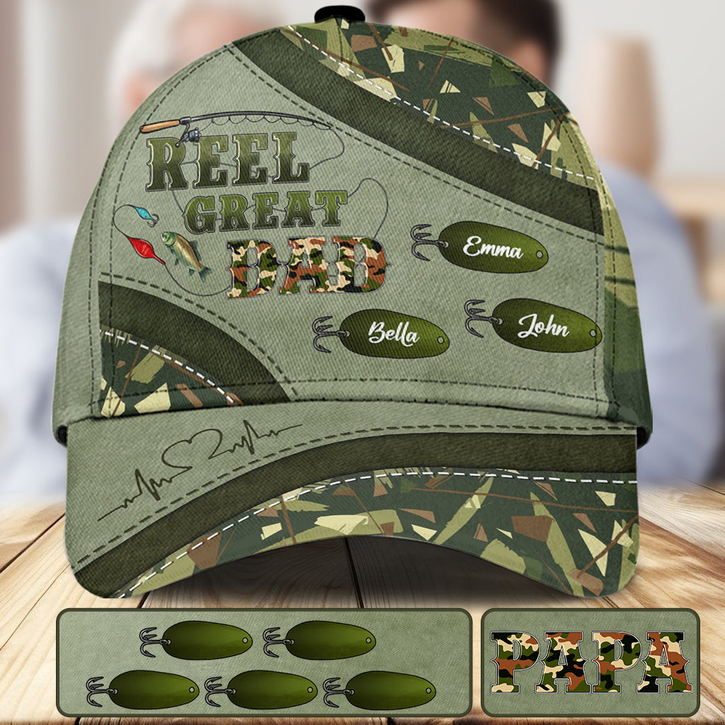 Western Reel Great Dad Camouflage - Personalisierte klassische Vaterkappe