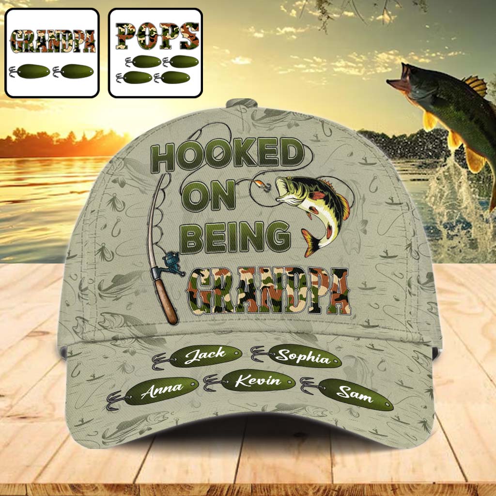 Papa-/Opa-Fan... - Personalisierte Angel-Klassiker-Kappe