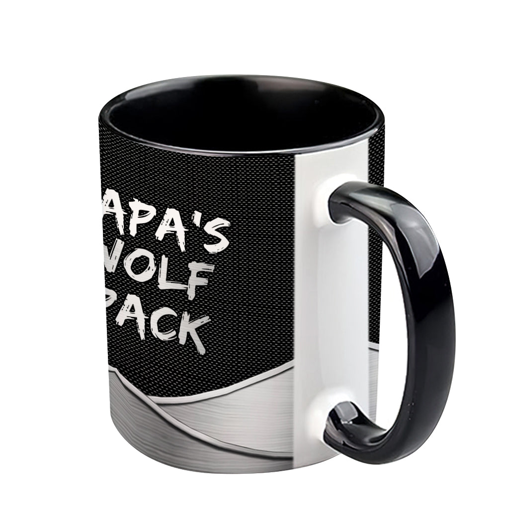 Papa Wolf - Personalized Grandpa Accent Mug