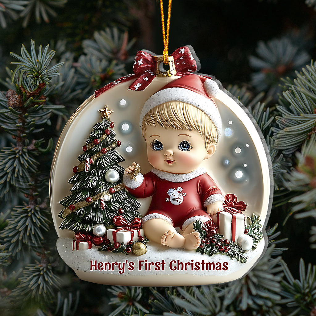 Erstes Weihnachtsfest für Babys – Personalisierter Neugeborenen-Weihnachtsschmuck