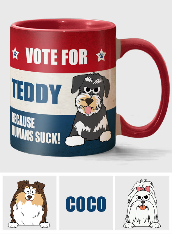 Vote For My Fur Baby - Personalized Dog Accent Mug