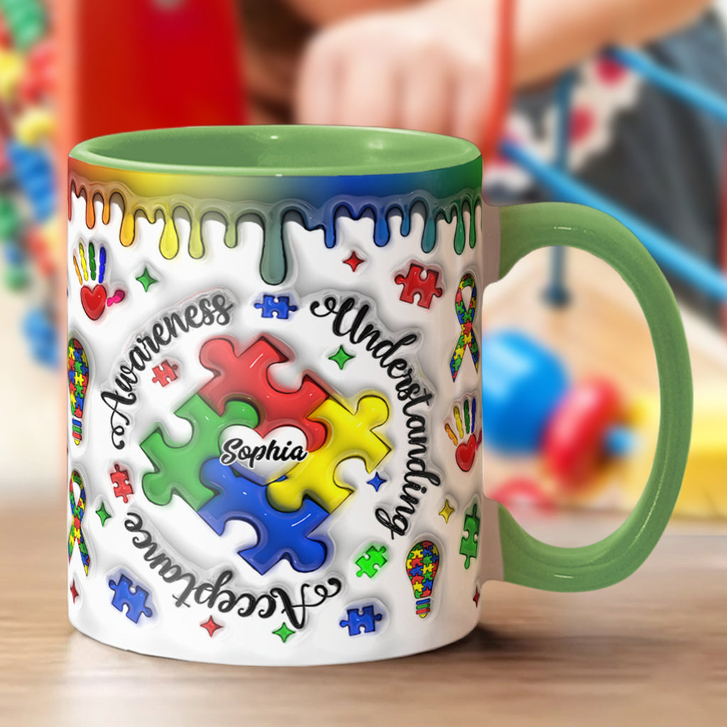 Autismus-Bewusstsein – Personalisierte Tasse mit Autismus-Motiv