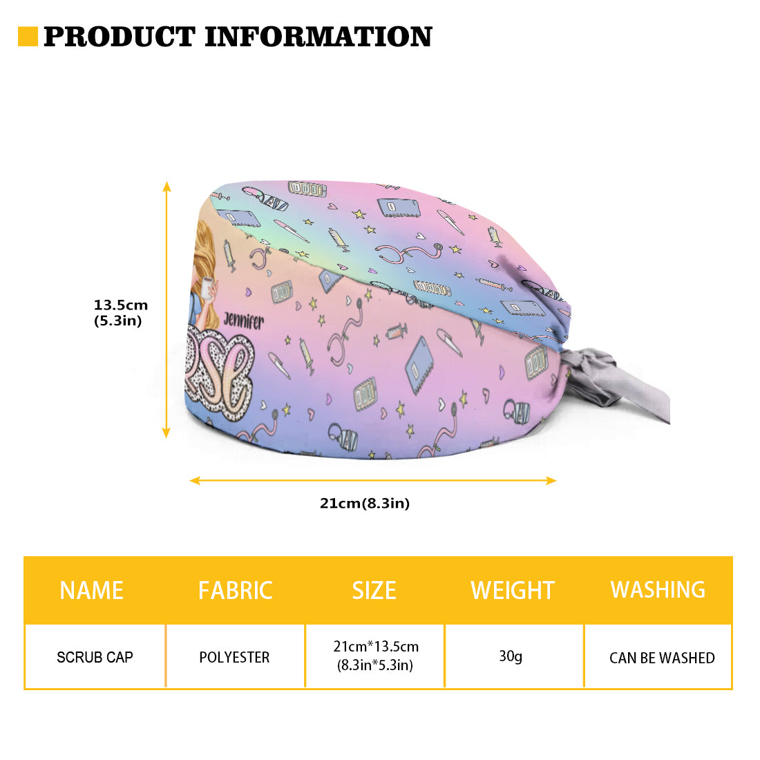 Nurse Life – Personalisierte OP-Haube für Pflegekräfte