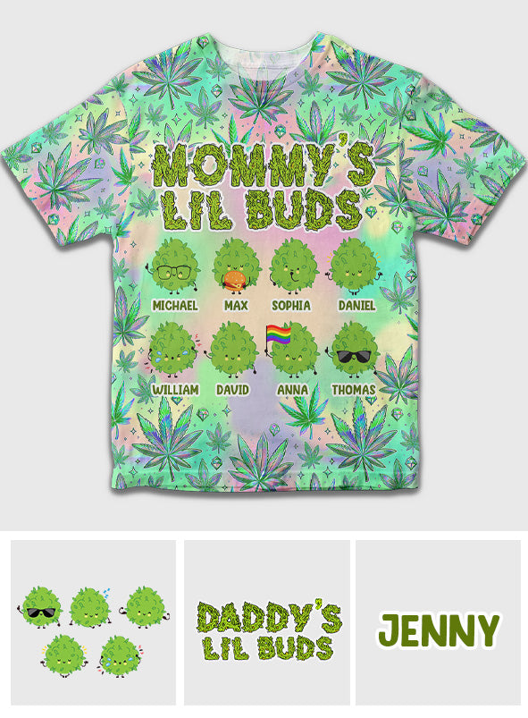 Mommy's Little Buds Dopest Mom Ever - Personalisiertes Weed-Shirt
