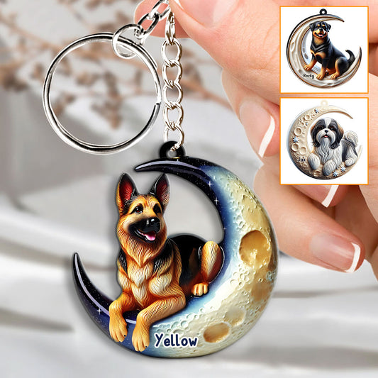 Ich liebe meinen Hund – Personalisierter Hunde-Schlüsselanhänger