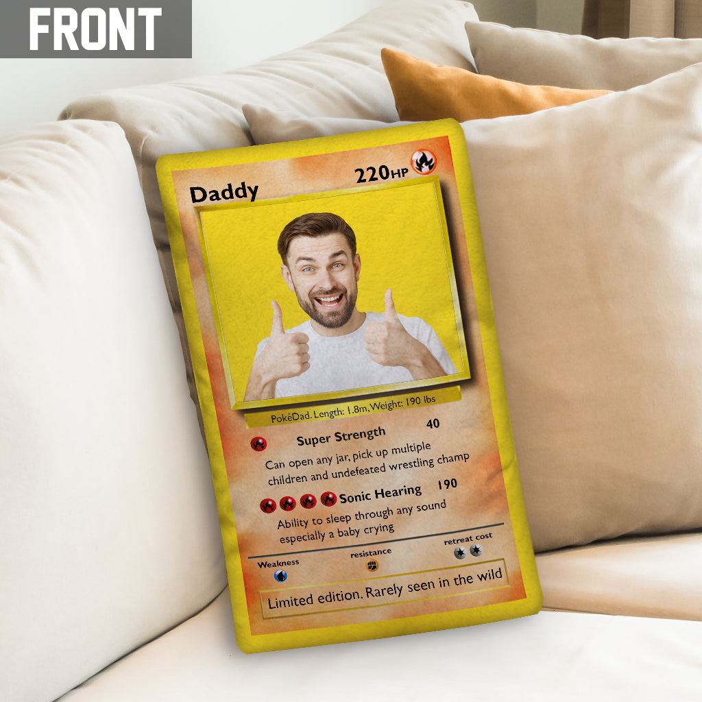 Poke Dad Best Dad Ever - Personalisiertes Kissen in Form eines Monster Trainers