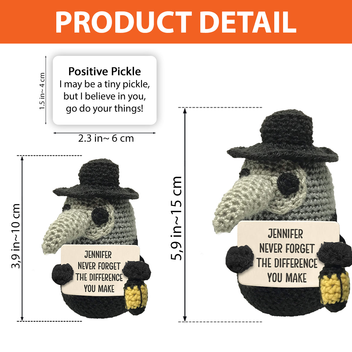 Plague Doctor - Personalized Nurse Hand Knitted Figurine