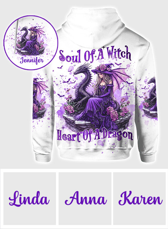 Seele einer Hexe, Herz eines Drachen – Personalisiertes Hexen-Shirt