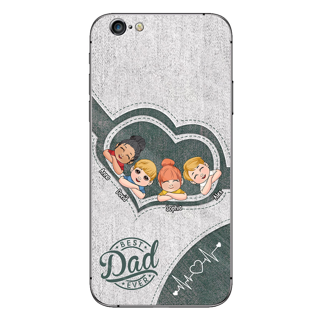 Dad's Heart Best Dad Ever - Personalized Father Phone Case