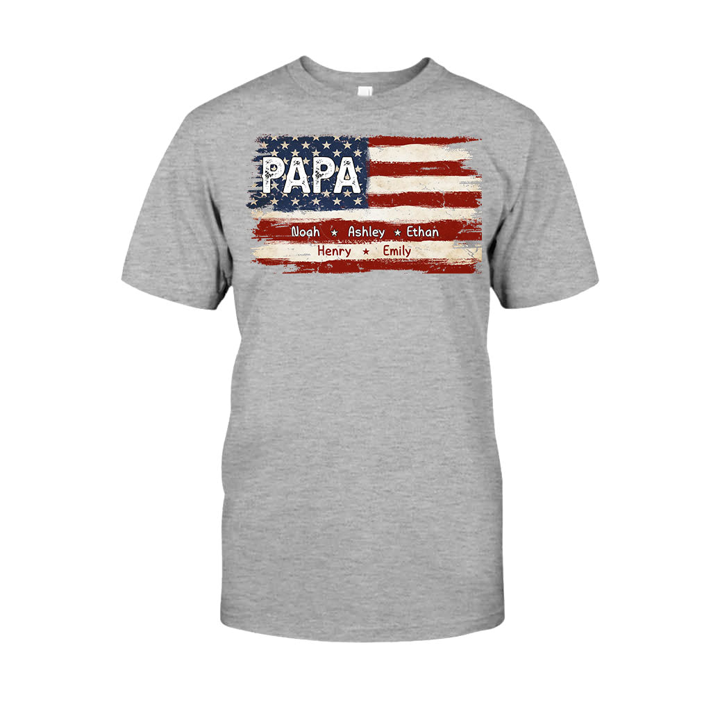 Papas Leben – 4. Juli – Personalisiertes Vater-T-Shirt und Hoodie