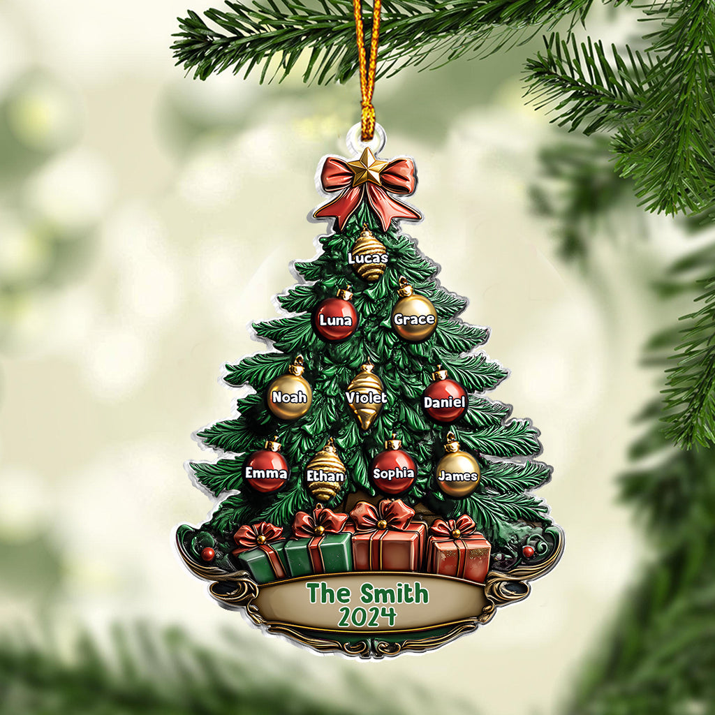 Merry Christmas - Personalized Family Custom Shaped Ornament