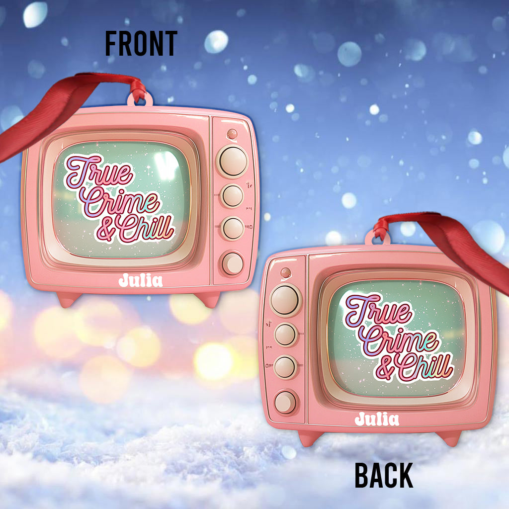 True Crime & Chill, Pink TV – Personalisierter Weihnachtsschmuck