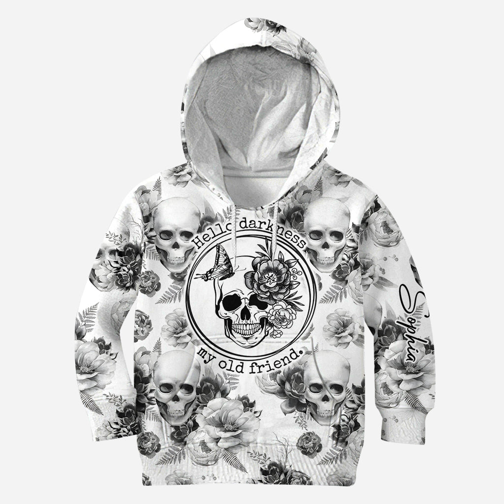 Pink Roses Skull - Personalized Skull Hoodie and Leggings