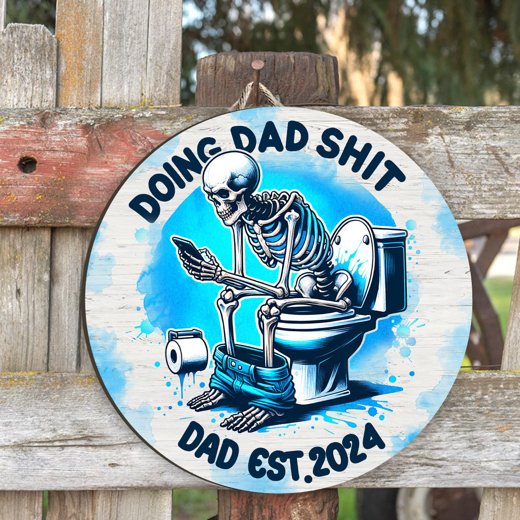 Papa/Opa/Großvater... Mist bauen - Personalisiertes Vater-Holzschild in individueller Form