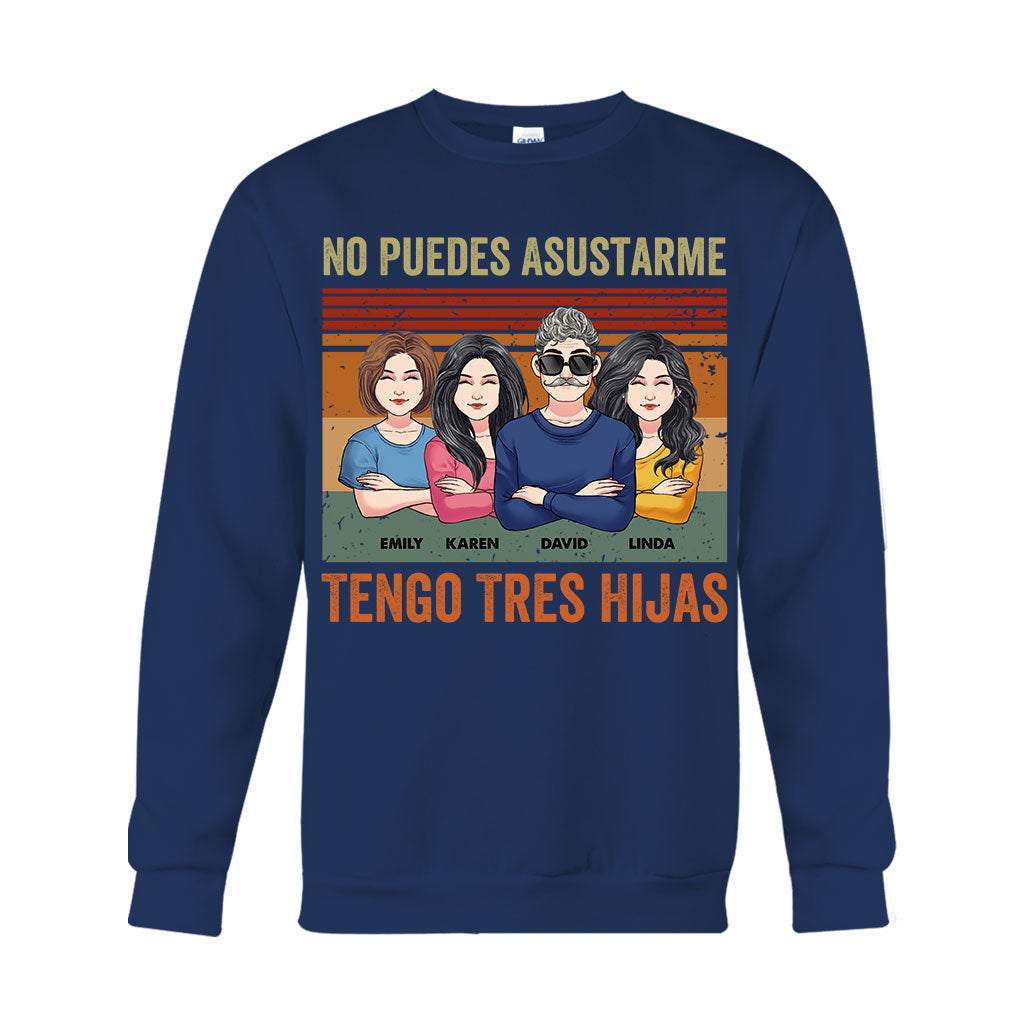 No Puedes Asustarme - Personalisiertes Vater-T-Shirt und Hoodie