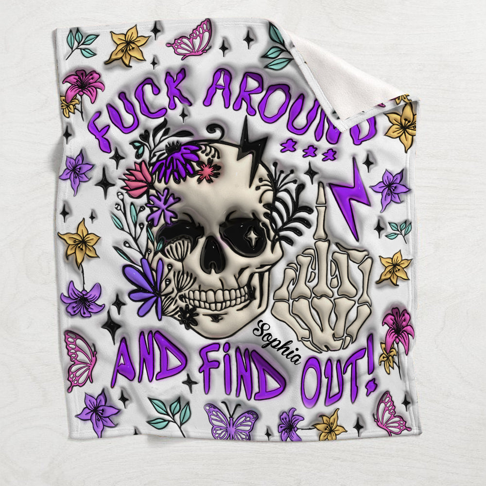 Verarsche es und finde es heraus – personalisierte Totenkopfdecke