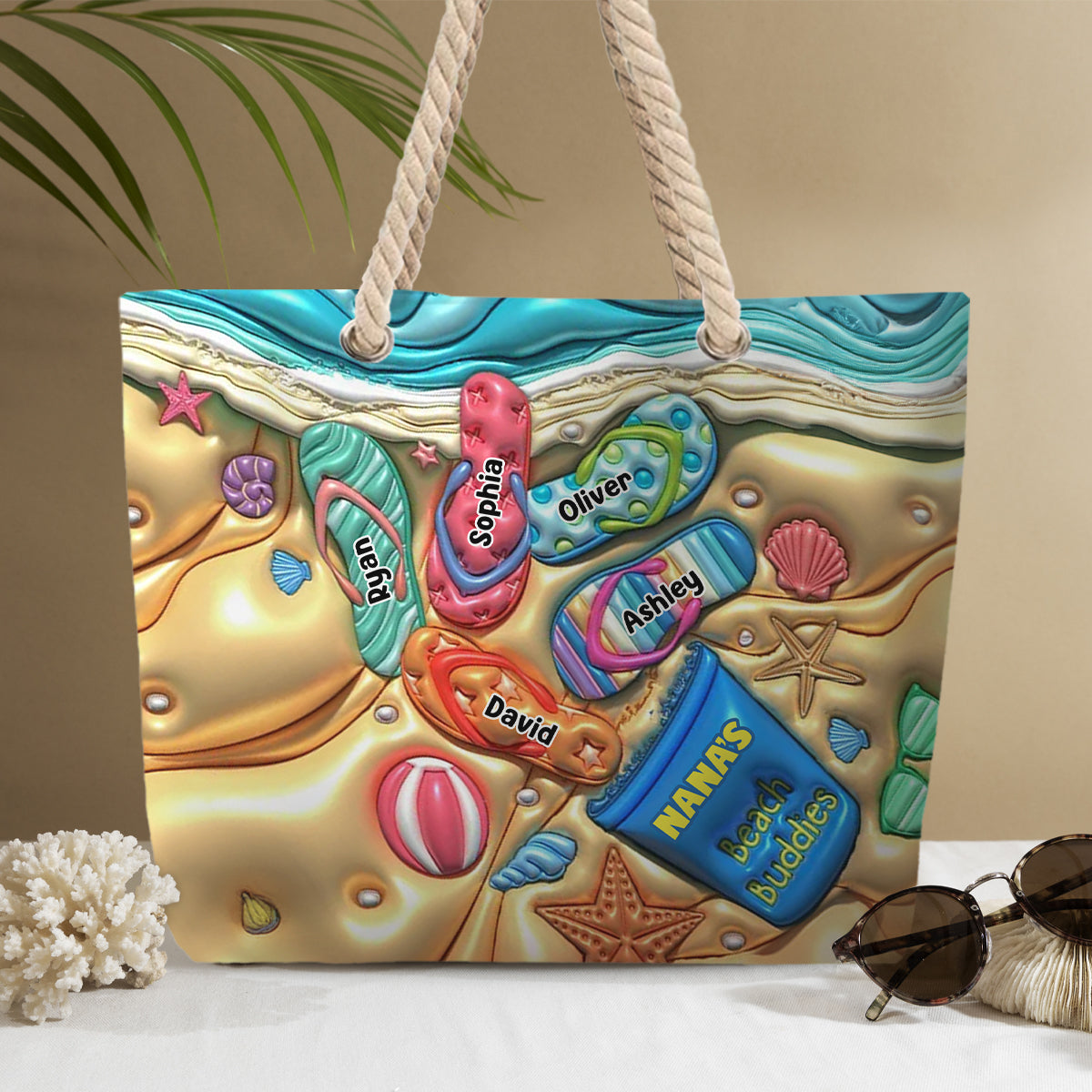 Nana's Beach Buddies – Personalisierte Strandtasche für Oma