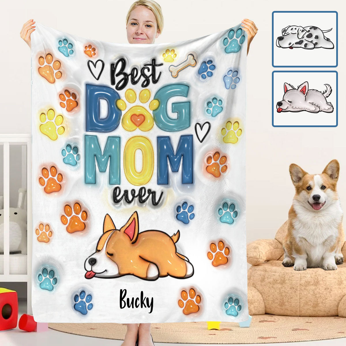 Die beste Hundemama/der beste Hundepapa aller Zeiten – personalisierte Hundedecke