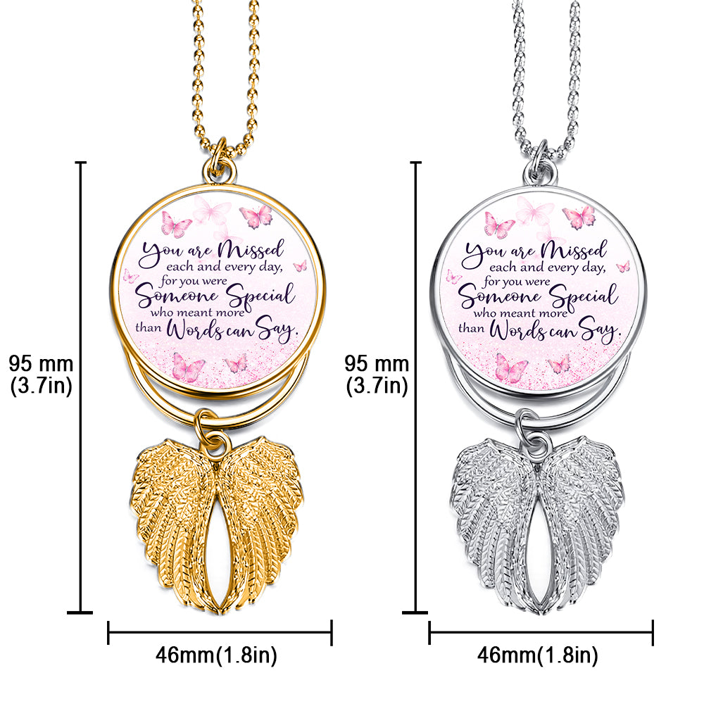 Du wirst jeden Tag vermisst – personalisierter Gedenkflügel-Anhänger