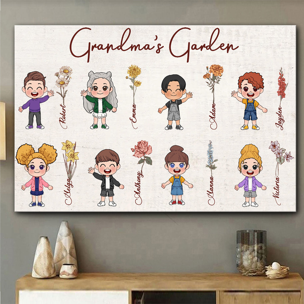 Omas Garten – Personalisierte Leinwand und Poster für Oma