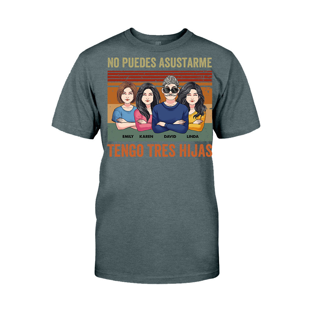 No Puedes Asustarme - Personalisiertes Vater-T-Shirt und Hoodie