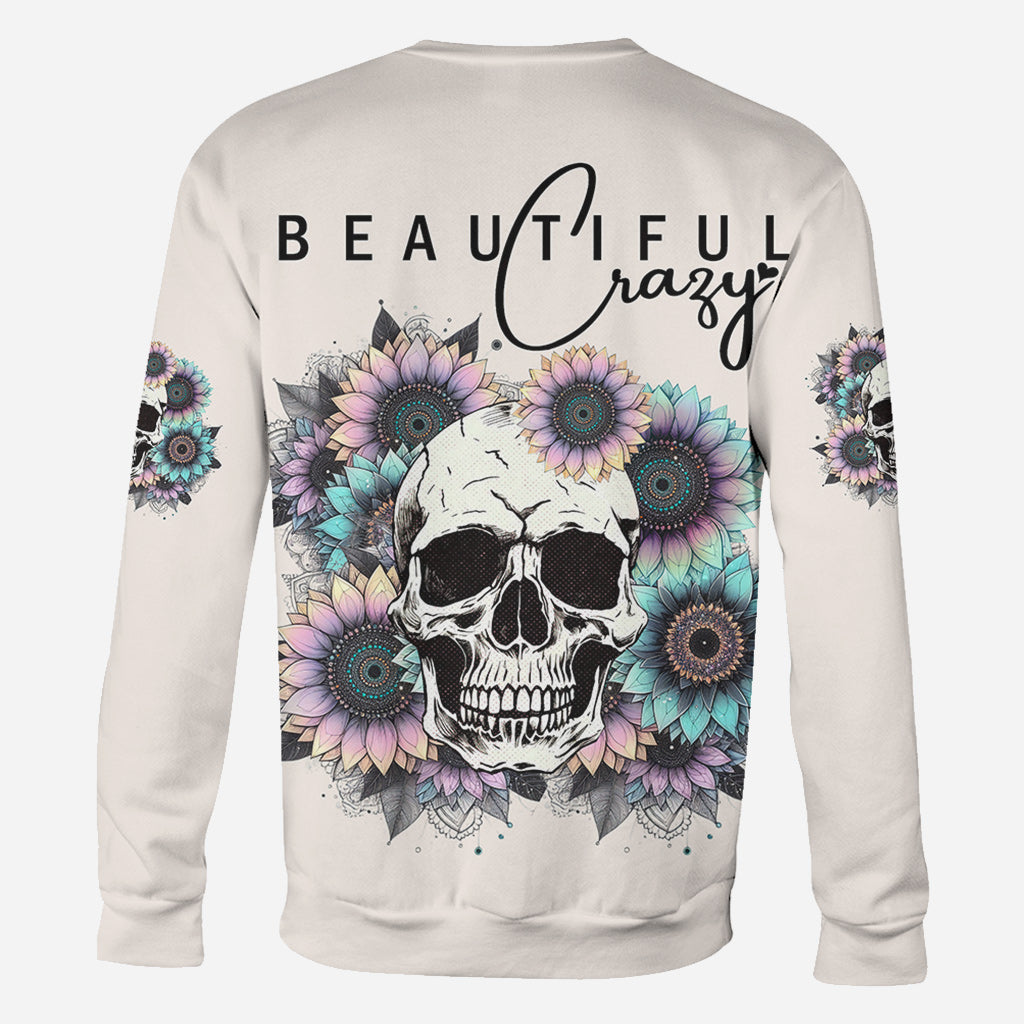 Wunderschön verrückt – personalisiertes Totenkopf-Shirt