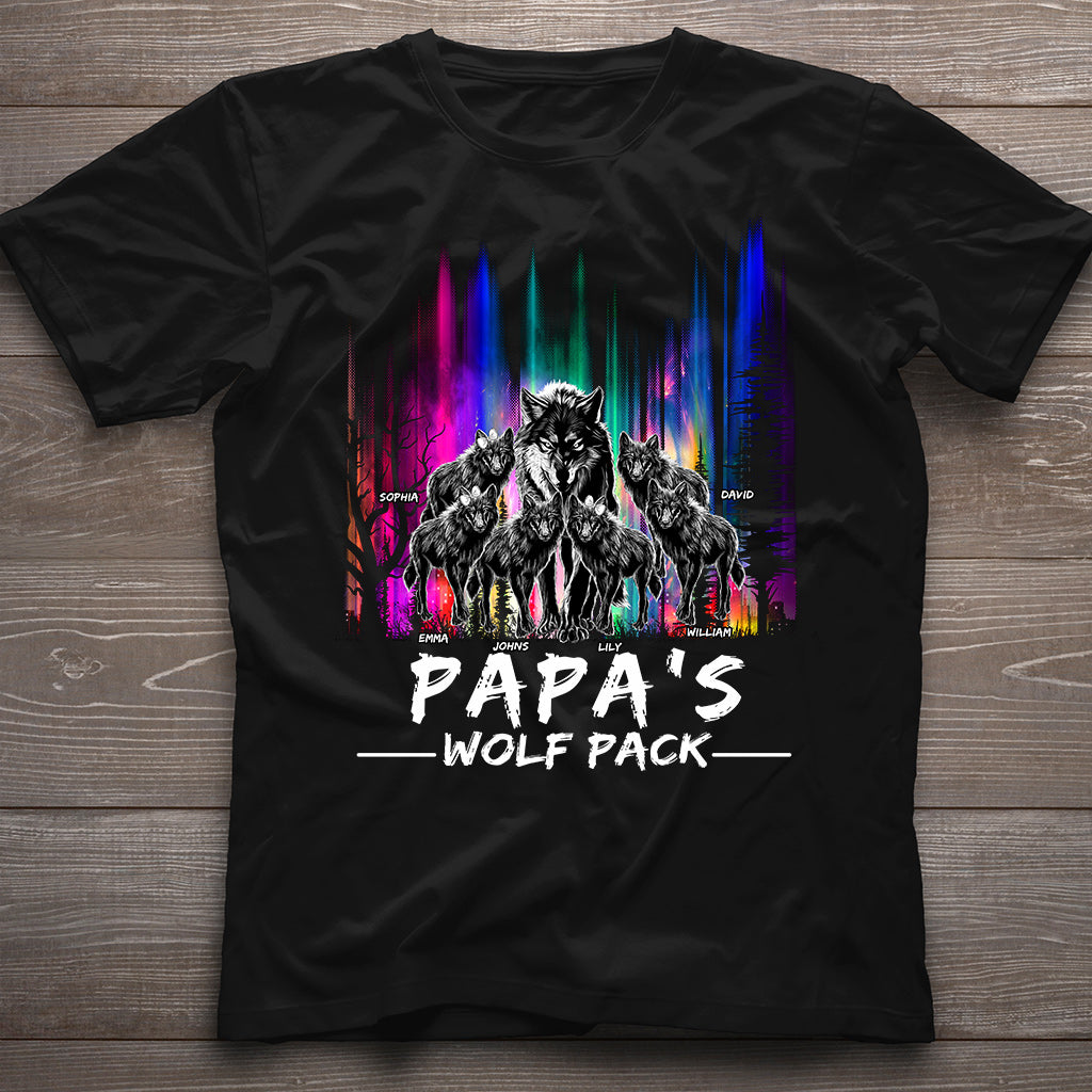 Opas Wolfsrudel – Personalisiertes Opa-T-Shirt und Hoodie