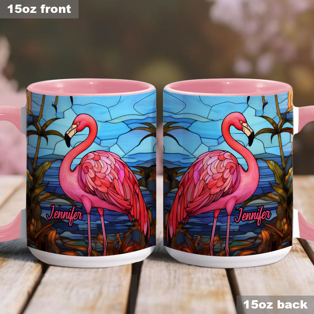 Personalisierte Tasse mit Flamingo-Motiv – Liebe Flamingos!