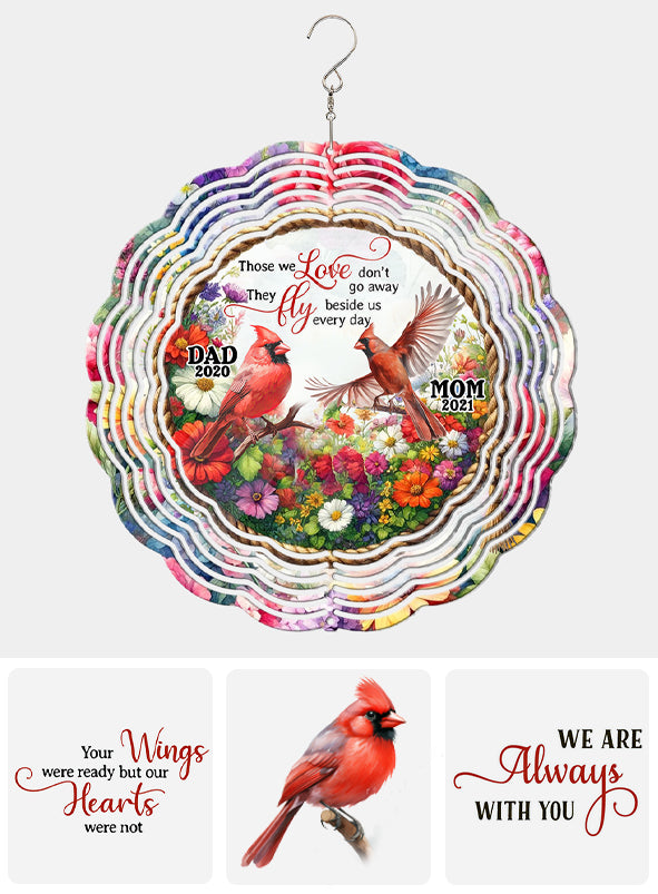 Diejenigen, die wir lieben, gehen nicht fort – personalisiertes Gedenk-Windspiel