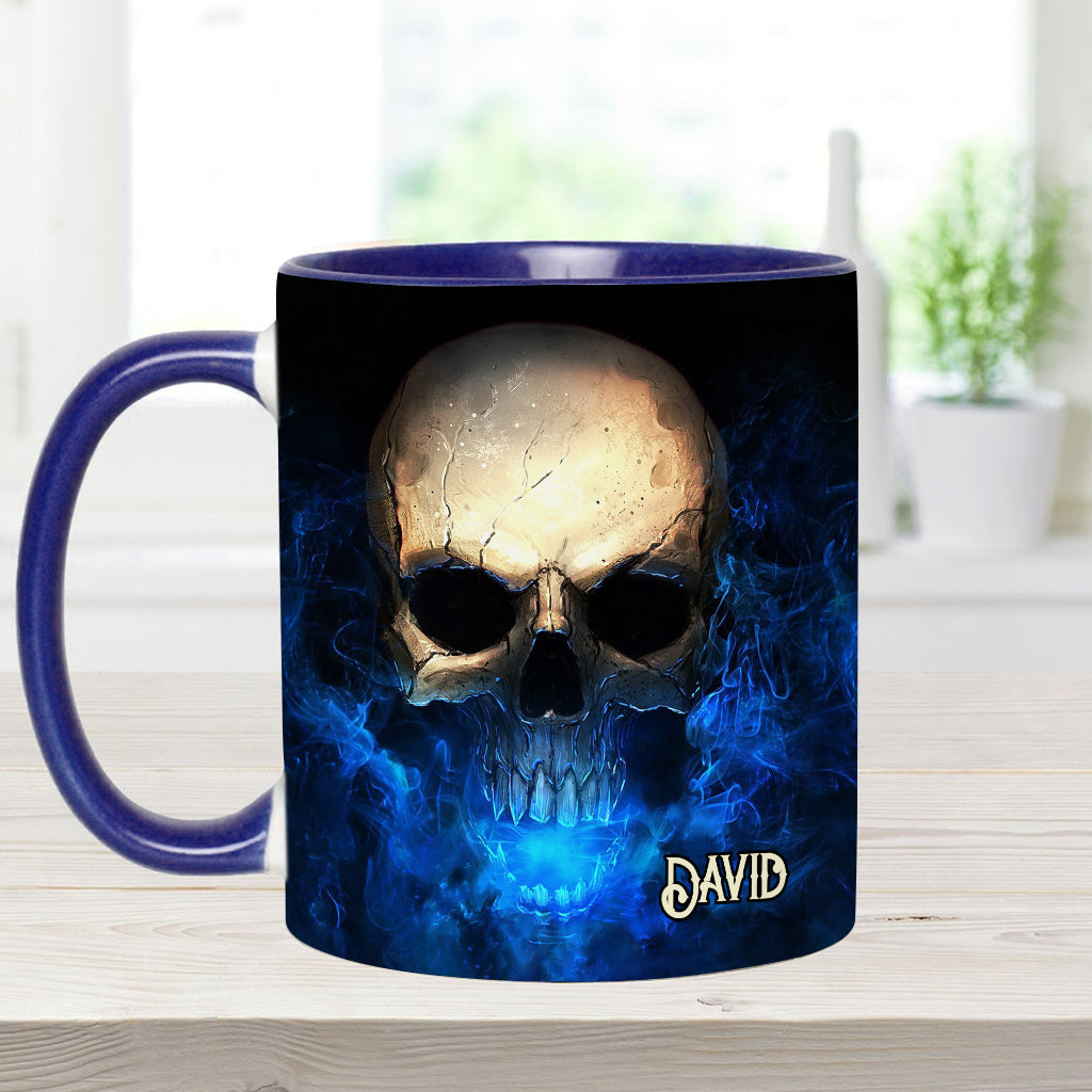 Eis und Feuer – Personalisierte Tasse mit Totenkopf-Akzent
