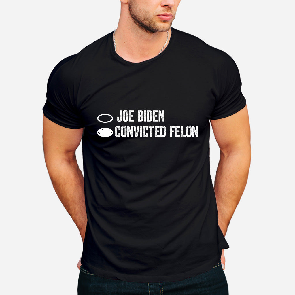 Lustiges politisches T-Shirt, Joe Biden verurteilter Feigling-Witz-Shirt, humorvolles Wahl-T-Shirt, politisches Satire-T-Shirt, lustiges Wahl-T-Shirt