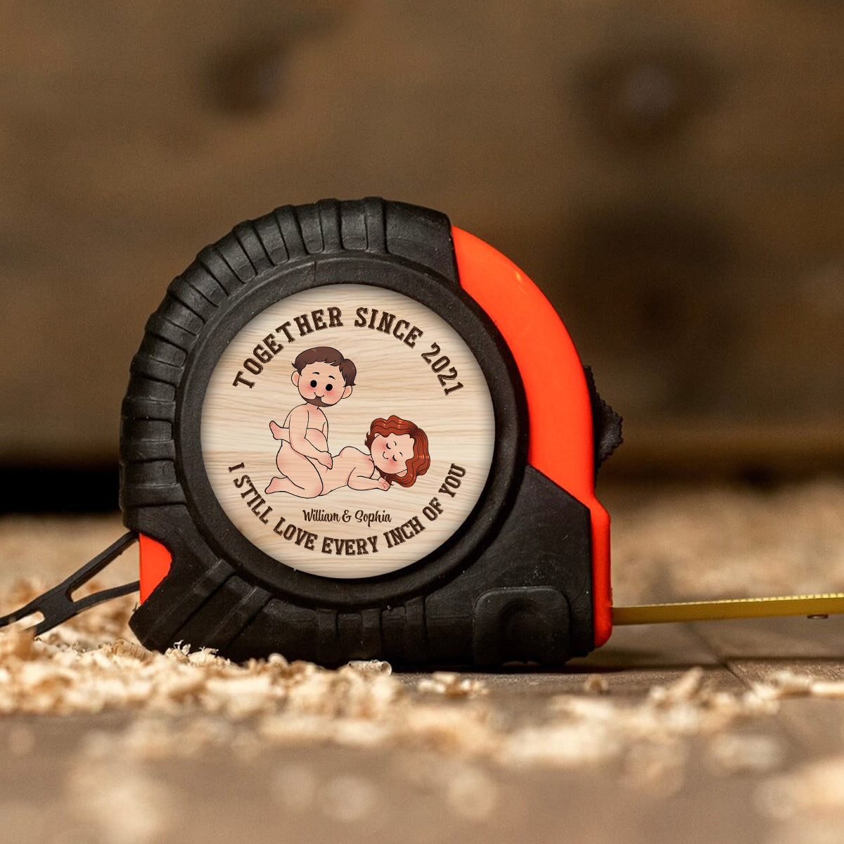 I Love Every Inch Of You - Personalized Couple Measure Tape