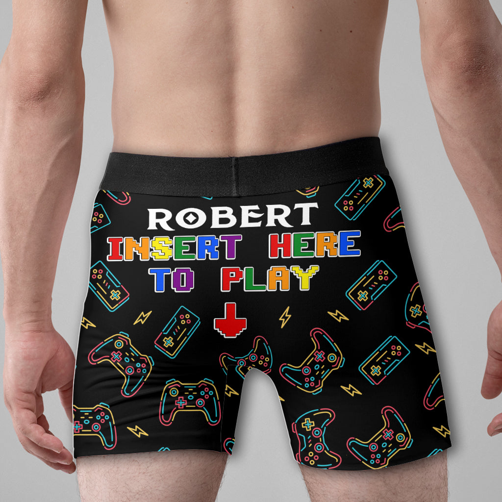 Hier einfügen zum Abspielen – Personalisierte Herren-Boxershorts mit LGBT-Unterstützung