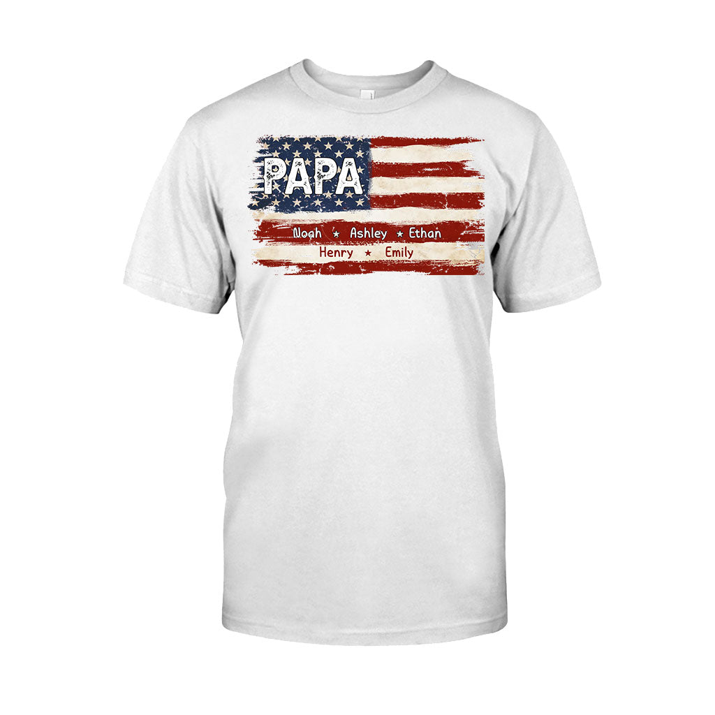 Papas Leben – 4. Juli – Personalisiertes Vater-T-Shirt und Hoodie