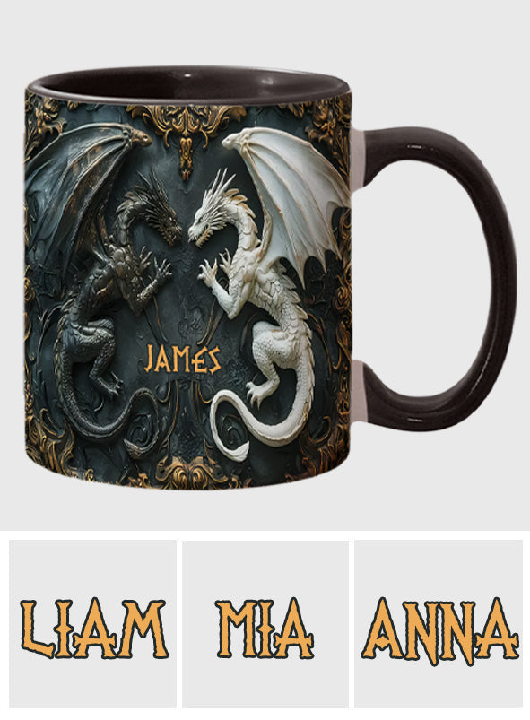 Personalisierte Tasse mit Drachenmotiv