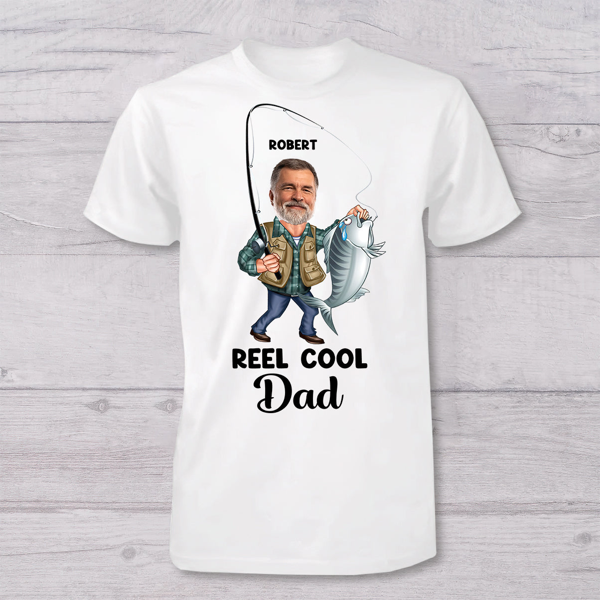 Echt cooler Papa – Personalisiertes Angel-T-Shirt und Babybody