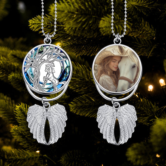 Forever Loved - Personalized Horse Wings Ornament