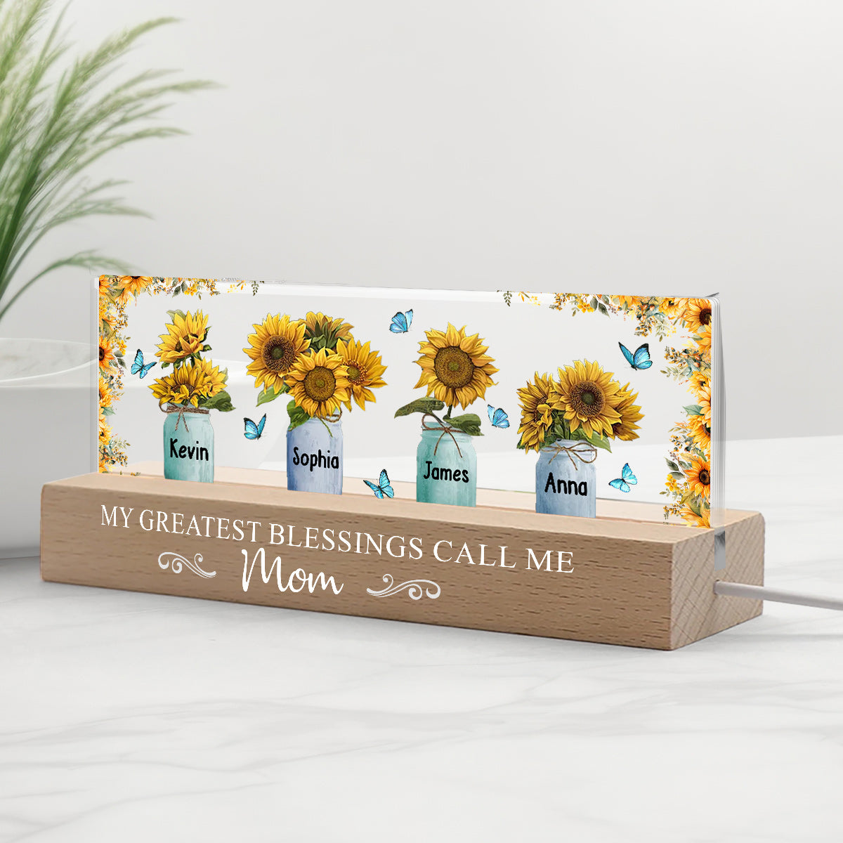 My Greatest Blessings Call Me Mom - Personalized Mother Custom LED Night Light