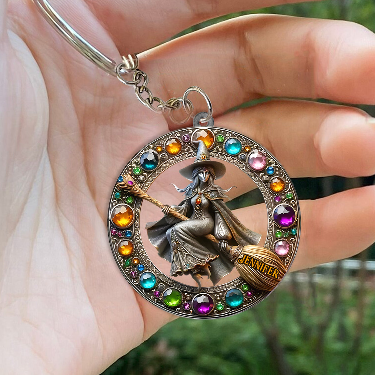 Beautiful Witch - Personalized Witch Keychain