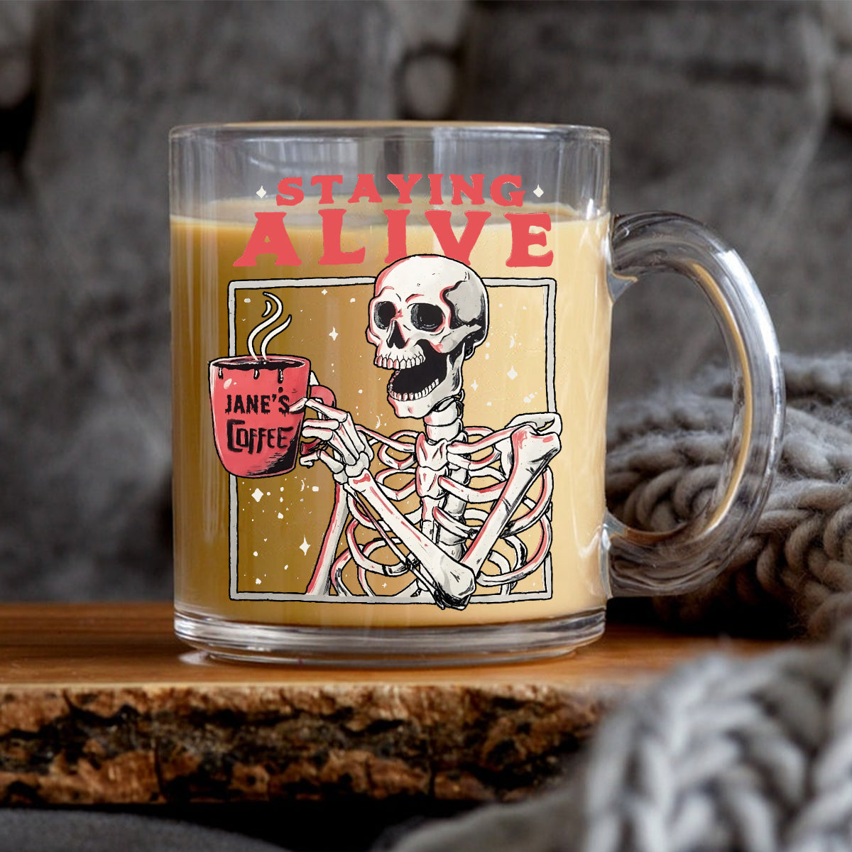 Still Alive - Personalized Coffee Glass Mug