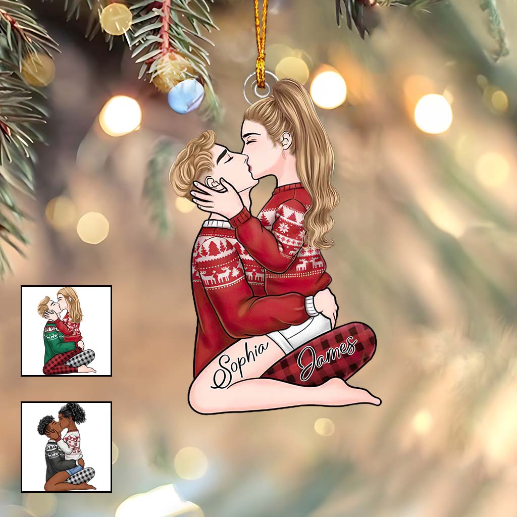 I Love You - Personalized Couple Custom Shaped Ornament