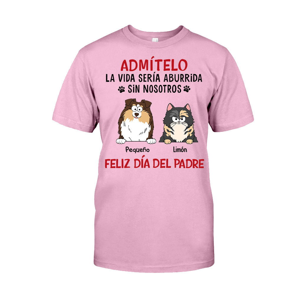 La Vida Sería Aburrida Sin Mí – Personalisiertes Hunde-T-Shirt und Kapuzenpullover