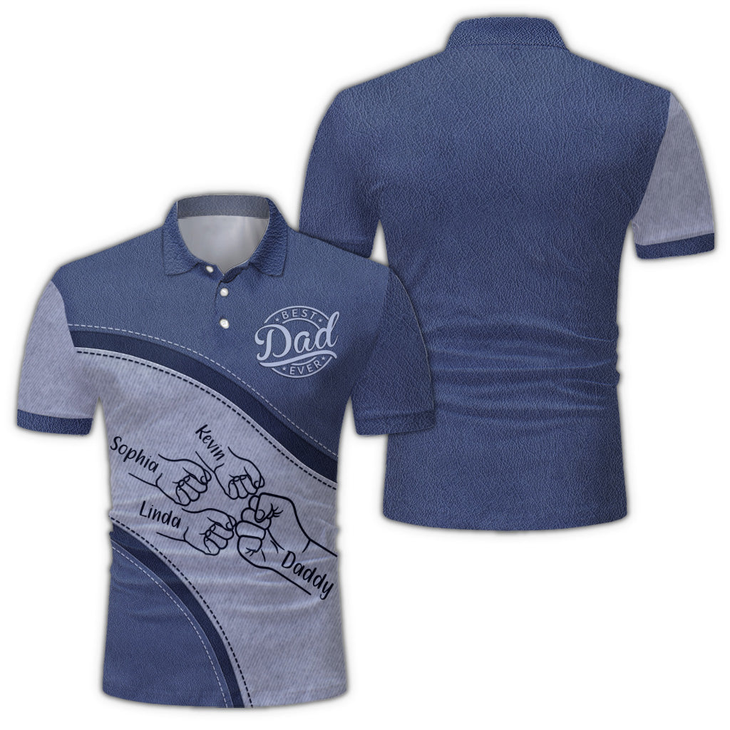 Der beste Papa aller Zeiten – personalisiertes Vater-Poloshirt