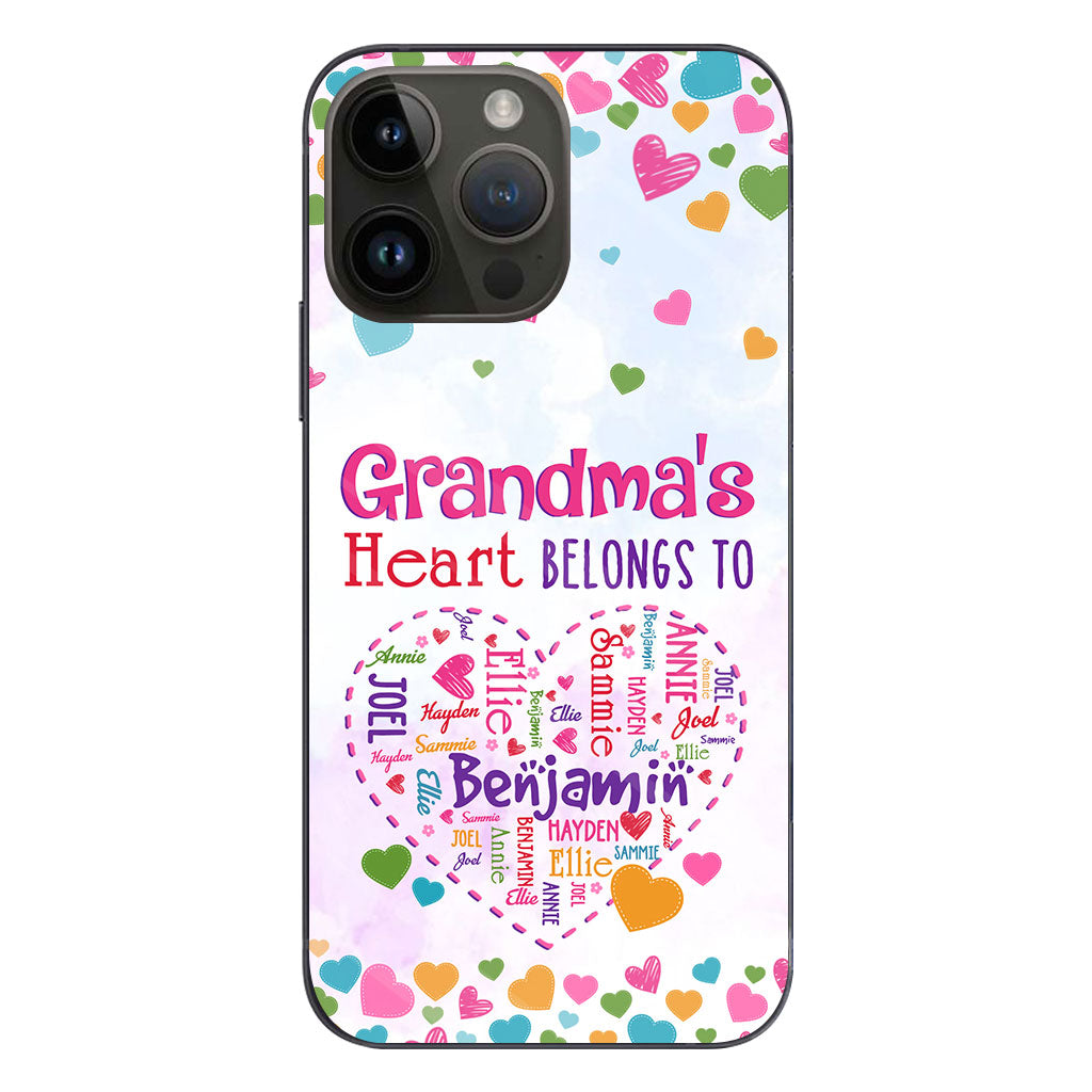 Grandma's Heart - Personalized Grandma Phone Case