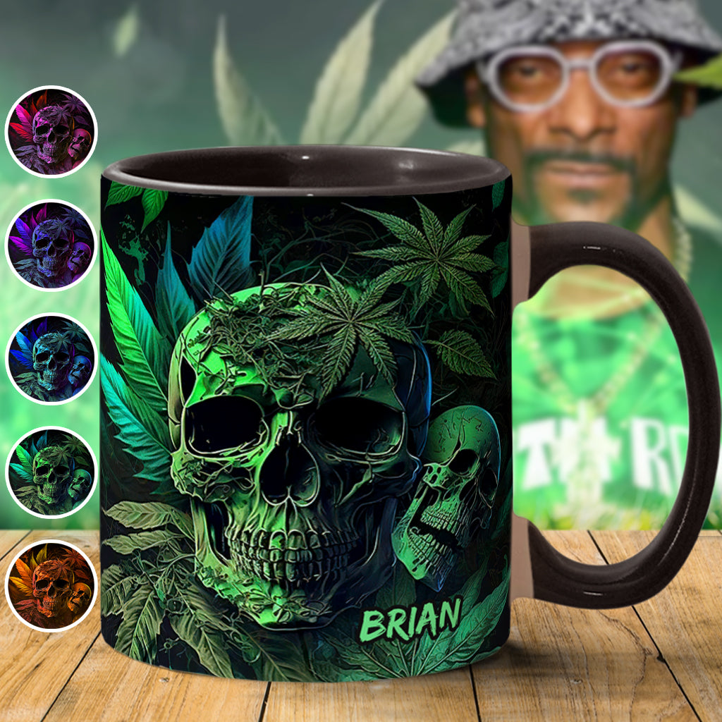 Cannabis Skull - Personalized Weed Accent Mug