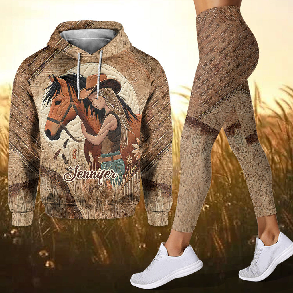 Pferdeliebhaber – Personalisierter Pferde-Hoodie und Leggings